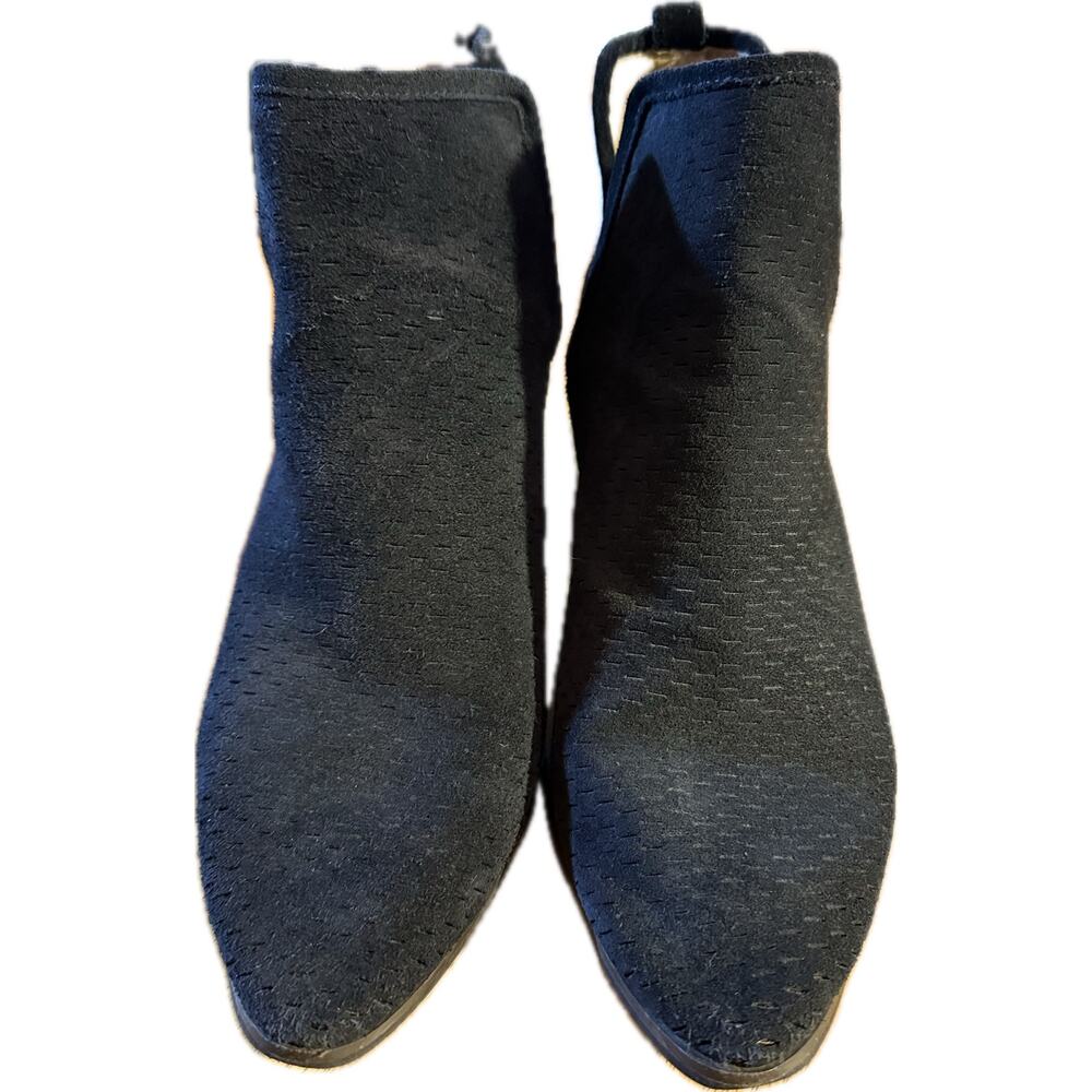 Lucky‎ Brand Women's Black Ankle Booties Size 9 Side Zip Block Heel